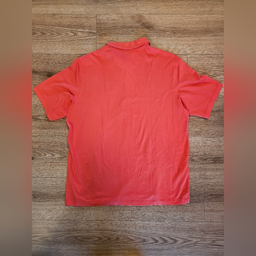 Tommy Bahama Vibrant Coral Polo Shirt, Size Large - Picture 3 of 3